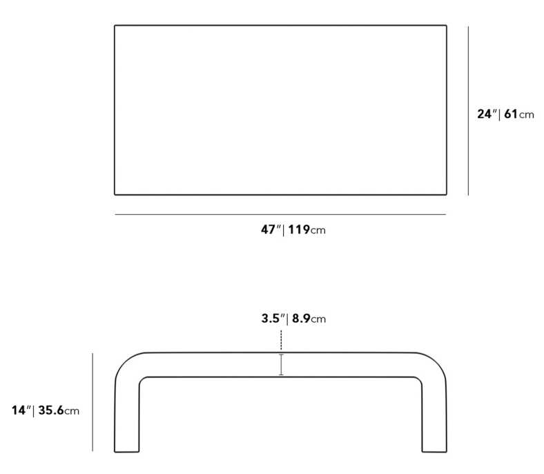 Guildford Coffee Table Dimensions Diagram