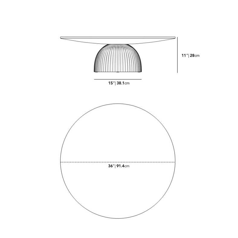 Kendal Coffee Table Dimensions Diagram