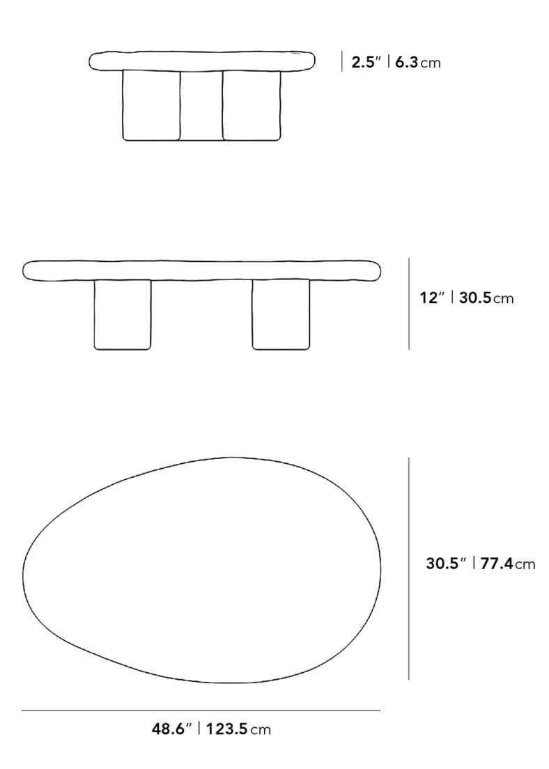 Bridport Coffee Table Dimensions Diagram