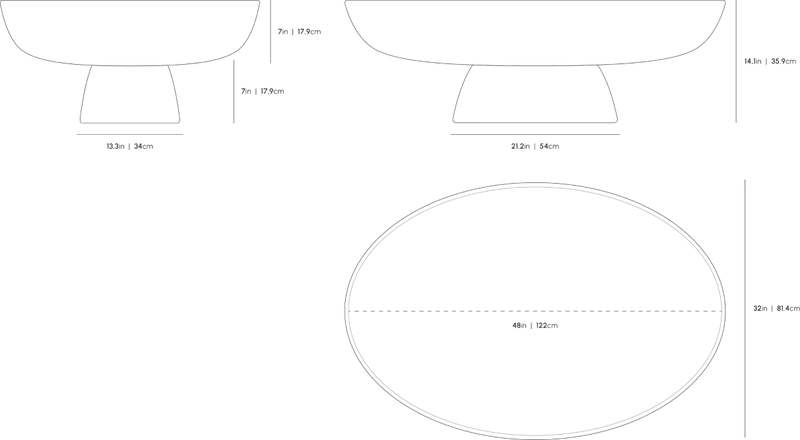Richmond Coffee Table Dimensions Diagram